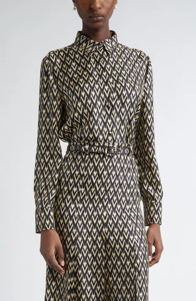 Valentino Garavani Toute La V Silk Twill Button-up Shirt