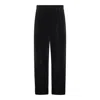 Valentino Garavani Cotton And Linen Blend Trousers In Black