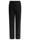Valentino Tailored Trousers With Back Pockets And Front Pleats In Black