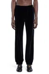 Valentino Chenille Jogging Trousers With Chez Patch In Black