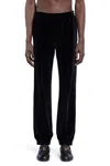 Valentino Black Chenille Jogger Trousers Black In Black