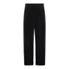 Valentino Garavani Cotton And Linen Blend Trousers In Black