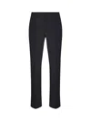 Valentino Dark Blue Wool Elegant Pants Regular Fit With Pleats