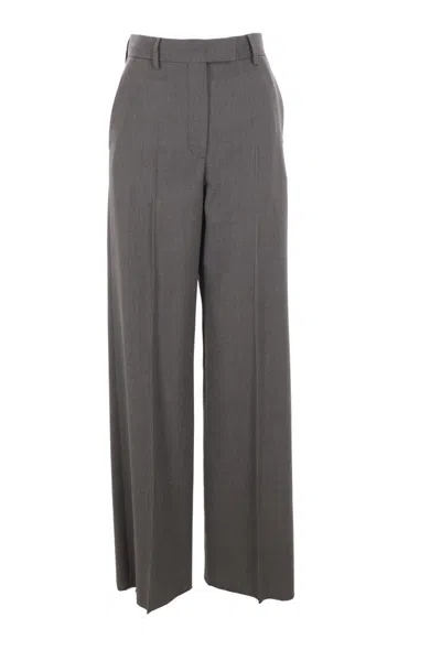 Valentino Garavani Trousers In Medium Gray Melange