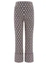 Valentino Tailored Trousers With Bold Geometric Pattern In Multi