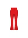 Valentino Garavani Silk Cady Trousers With Tailored Silhouette In Red