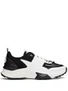 Valentino Garavani True Act Low Top Trainer In Mesh And Rubberised Fabric In Animal Print