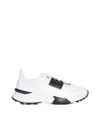 Valentino True Act Low Top Trainer In Mesh And Rubberised Fabric In White