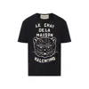 Valentino Garavani T-shirt With Le Chat De La Maison Print In Black