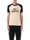 Valentino Sleeve Contrast Graphic Print Crew Neck