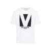 Valentino Mens Avorio Logo-print Crew-neck Cotton-jersey T-shirt In White