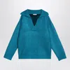 Valentino Garavani Turquoise Silk Blend Sweater