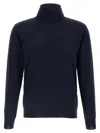 Valentino Virgin Wool Turtleneck Sweater In Blue
