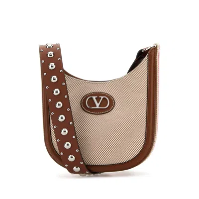 Valentino Garavani Two-tone Canvas Vlogo Signature Crossbody Bag
