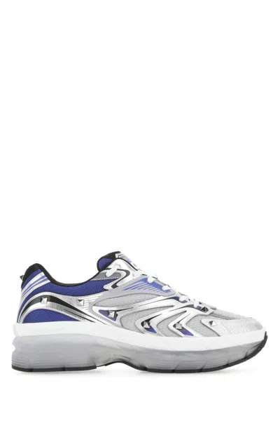 Valentino Garavani Two-tone Leather And Fabric Low-top Ms-2960 Sneakers
