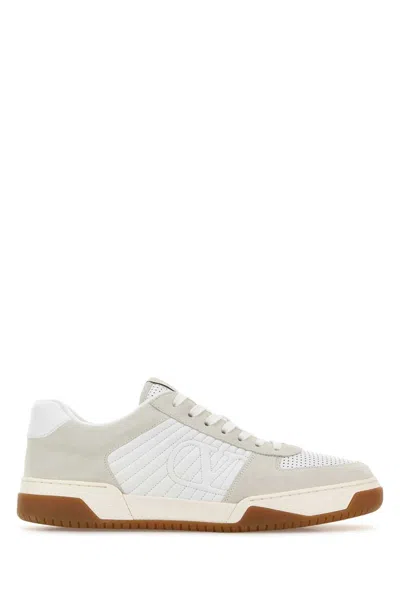 Valentino Garavani Signature Detail Ankle Padding Sneakers With Interchangeable Laces In White