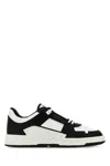 Valentino Garavani Men Two-tone Leather Freedots Sneakers In Black