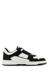 Valentino Dotsliberty Sneakers Leather Perforated Toe In Black