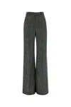 Valentino Two-tone Wool Palazzo Pant In White