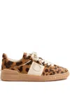 Valentino Garavani Upvillage Trainer In Pony-effect Calfskin Leather Woman Animal Print 39.5 In Multi