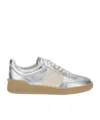 Valentino Village High-top Sneakers With Unique Leather Imperfections In Silver