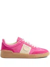 Valentino Upvillage Embossed Leather-trimmed Paneled Suede Sneakers