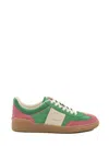 Valentino Garavani Upvillage Embossed Leather-trimmed Paneled Suede Sneakers In Green