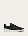 Valentino Black Upvillage Low Top Nappa Leather Sneakers In Black