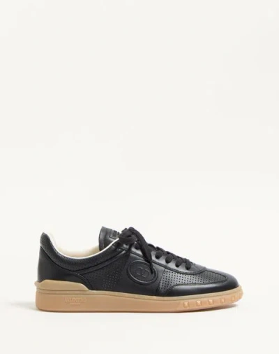 VALENTINO GARAVANI VALENTINO GARAVANI UPVILLAGE LOW-TOP PERFORATED NAPPA LEATHER SNEAKER