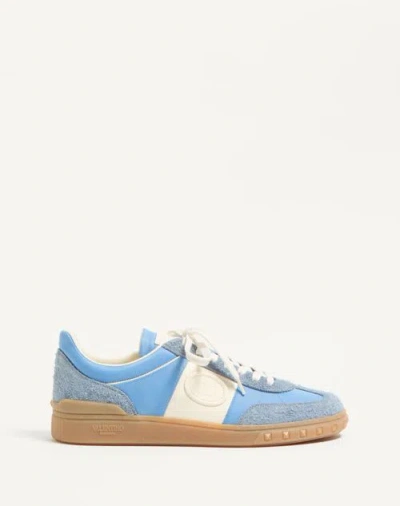 VALENTINO GARAVANI VALENTINO GARAVANI UPVILLAGE LOW TOP TRAINER IN CRUST LEATHER AND NYLON