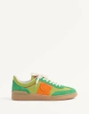 Valentino Multicolor Suede And Fabric Upvillage Sneakers In Green Briar/chartreuse/pumpkin/coral