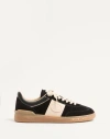 Valentino Garavani Upvillage Low Top Trainer In Split Leather And Calfskin Nappa Leather