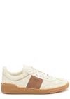 Valentino Upvillage Bicolor Stripe Low-top Sneakers In Ivory