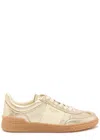 Valentino Upvillage Low-top Leather Sneakers In Gold