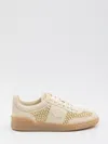 Valentino Garavani Upvillage Sneakers In Woven Raffia In Neutral