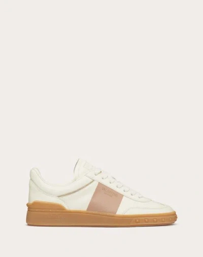 Valentino Garavani Upvillage Trainer In Calfskin Leather Woman Rose Cannelle 40