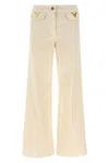 Valentino Garavani Ivory Denim Jeans In White