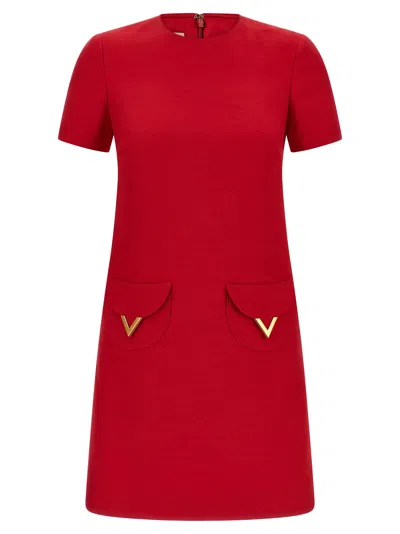Valentino Garavani V Gold Dress Dresses Red