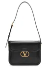 Valentino Garavani V-logo Leather Cross-body Bag In Black