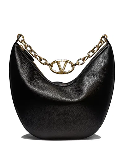 Valentino Garavani Luxurious Black Shoulder Handbag For Women