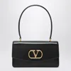 Valentino Vain Vlogo Leather Top-handle Bag In Black