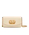 Valentino Garavani Garavani Vain Clutch Bag In Shiny Calfskin Woman Butter Uni In Neutral