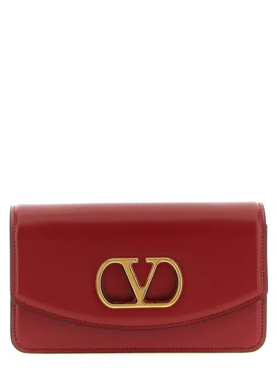 Valentino Garavani Vain Clutch In Red
