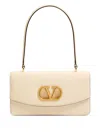 Valentino Garavani Vain Leather Top Handle Bag In White