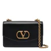 Valentino Garavani Garavani Vain Shoulder Bag In Shiny Calfskin Woman Black Uni In Black