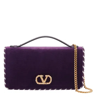 Valentino Garavani Vain Shoulder Bag In Purple