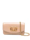 Valentino Garavani Vain Small Leather Clutch In White