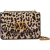 Valentino Garavani Vain Small Cow-print Leather And Calf-hair Shoulder Bag In Animal Print