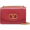 Valentino Garavani Vain Vlogo Leather Shoulder Bag