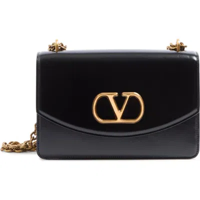 VALENTINO GARAVANI VALENTINO GARAVANI VAIN VLOGO LEATHER SHOULDER BAG